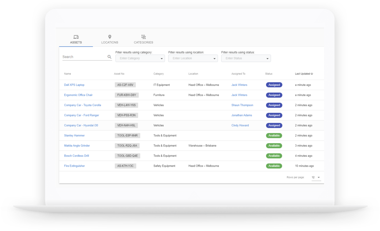 Asset Register - Your HR System